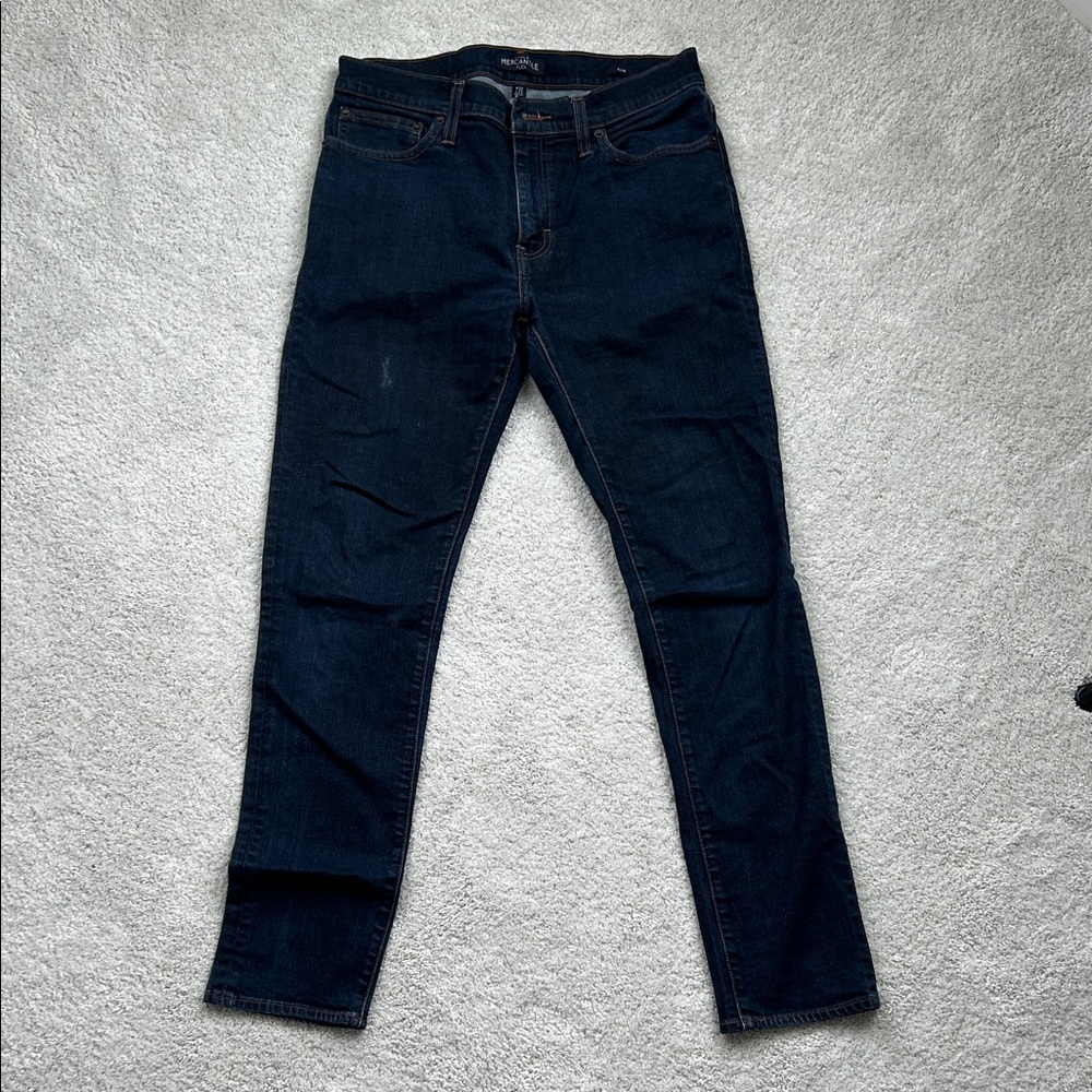J. Crew Men's Slim Jeans - Dark Blue